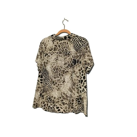 Alfani 2X Animal Print Stretch Top - Picture 5 of 9